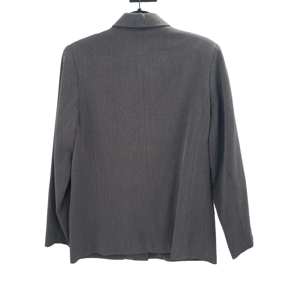 Dialogue Gray Toggle Button Up Jacket Blazer Wome… - image 3